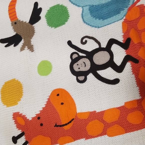 ArtWalk 100% Cotton Handmade Jungle Animal Baby Blanket ~ NWT - Picture 6 of 7